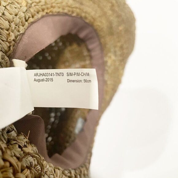 ROXY Brown Straw Sun Beach Festival Hat with Braided Colorful Band S / M Cowgirl - Picture 7 of 7